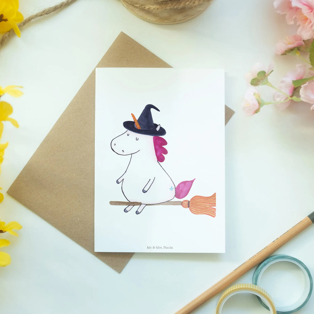 Greetings card unicorn Witch Klappkarte, Glückwunschkarte, Grußkarte, Ansichtskarten, Einladungskarte, Karte, Hochzeitskarte, Geburtstagskarte, Einhorn, Einhörner, Einhorn Deko, Unicorn, Hexe, Teufel, Zicke, Freundin, Ehefrau, Frau, Leben, Engel, Verrückte