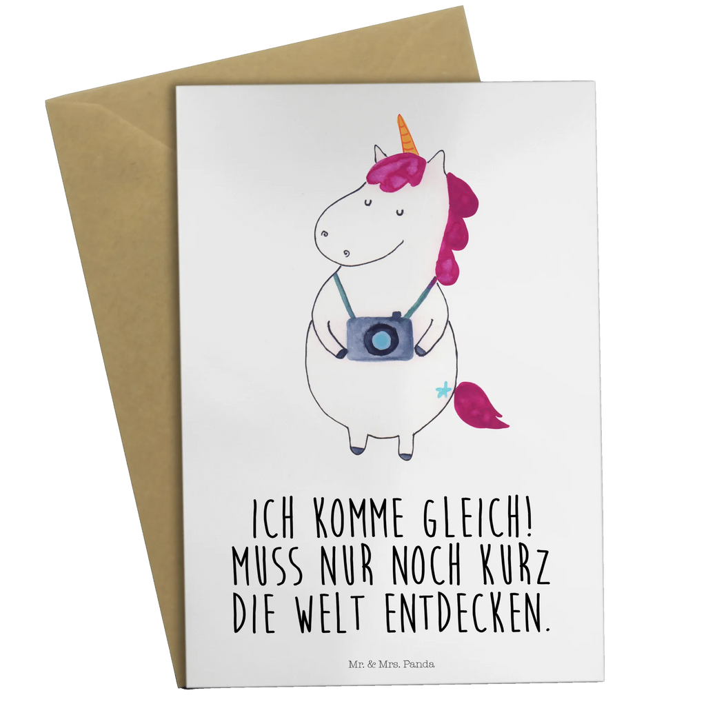 Greetings card unicorn photographer invitation card, greeting card, folding card, wedding card, birthday card, unicorn, unicorns, Photographer, Tourist, Holiday, Photographer gift, Camera, Unicorn, Photography, Traveler gift, Traveling
