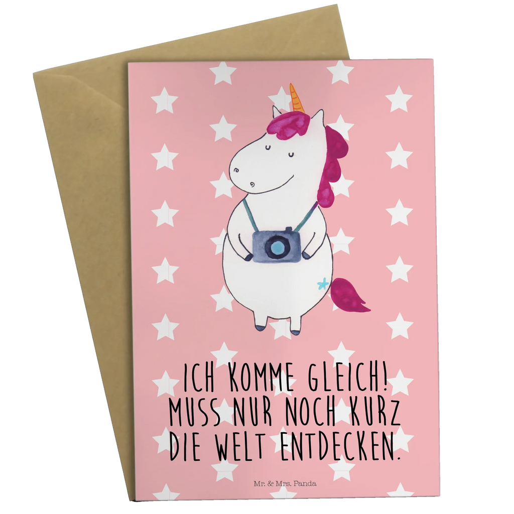 Greetings card unicorn photographer invitation card, greeting card, folding card, wedding card, birthday card, unicorn, unicorns, Photographer, Tourist, Holiday, Photographer gift, Camera, Unicorn, Photography, Traveler gift, Traveling