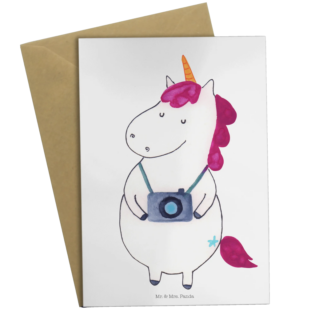 Greetings card unicorn photographer invitation card, greeting card, folding card, wedding card, birthday card, unicorn, unicorns, Photographer, Tourist, Holiday, Photographer gift, Camera, Unicorn, Photography, Traveler gift, Traveling