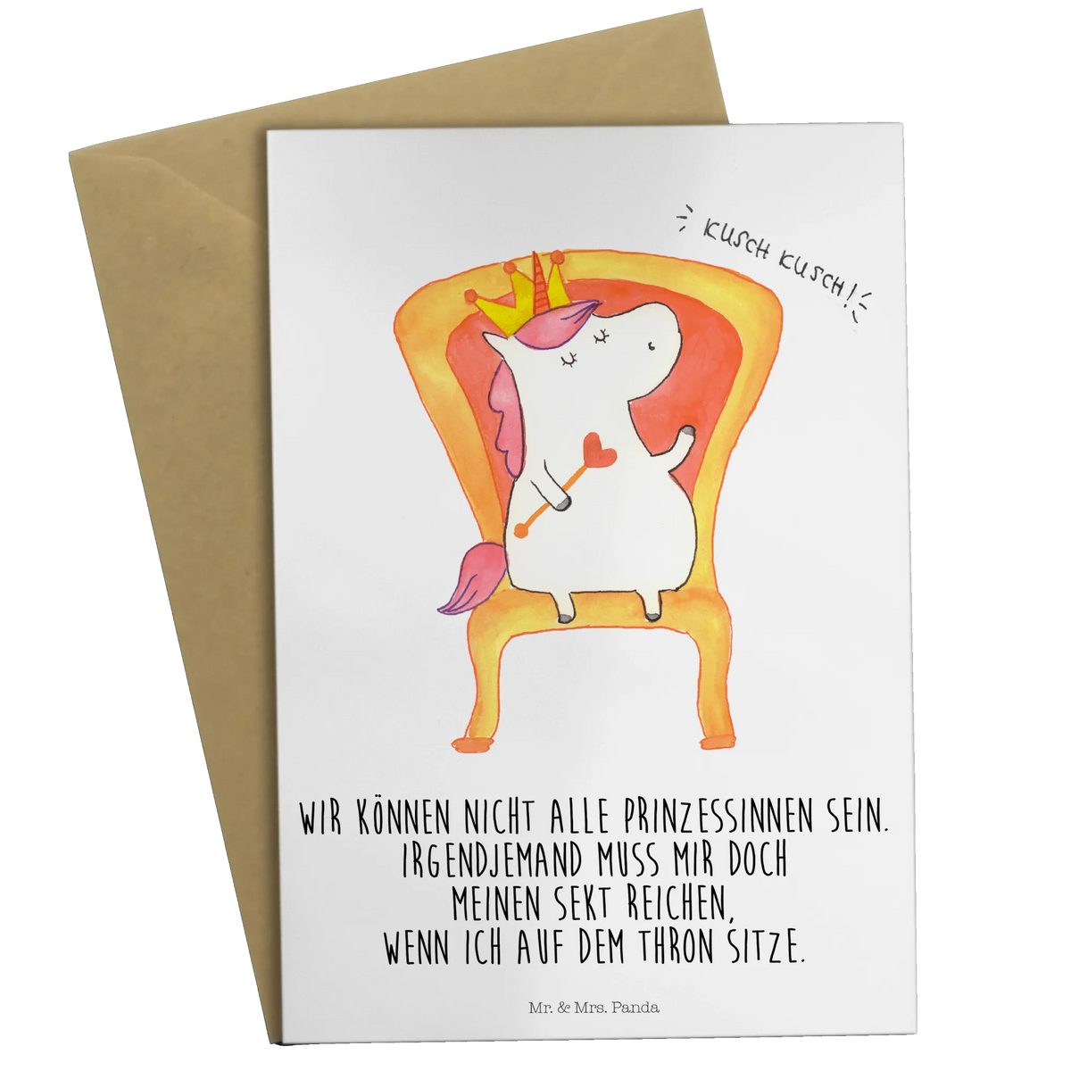 Greetings card unicorn king Present friend, Chancellor, Prosecco, Princess, President, Ruler, friend gift, King, Crown, Emperor