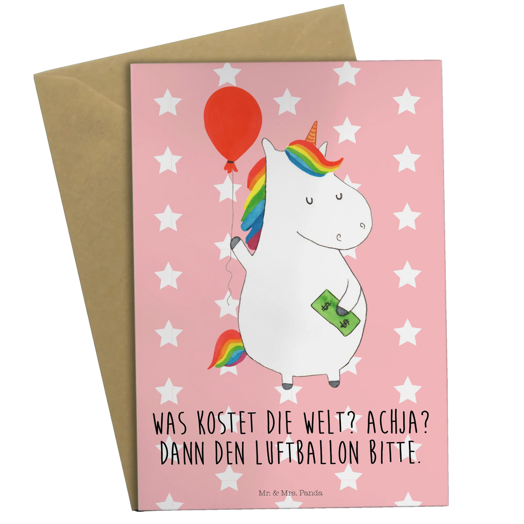 Grußkarte Einhorn Luftballon kommunionskarte, Beileidskarte, Motivkarte, weihnachtskarten, abiturkarte, glückwunschkarten, hochzeitskarten, babykarte, osterkarten, Glückwunschkarte, Klappkarte, Grußkarten, firmungskarte, osterkarte, einladungskarten, vatertagskarte, dankeskarten, jubiläumskarte, spruchkarte, valentinstagskarte, Grußkarte, neujahrskarte, genesungskarte, Einhorn, Einhörner, Einhorn Deko, Unicorn, Freundin, Luftballon, Geld, Lebenslust, Freude, Geschenk
