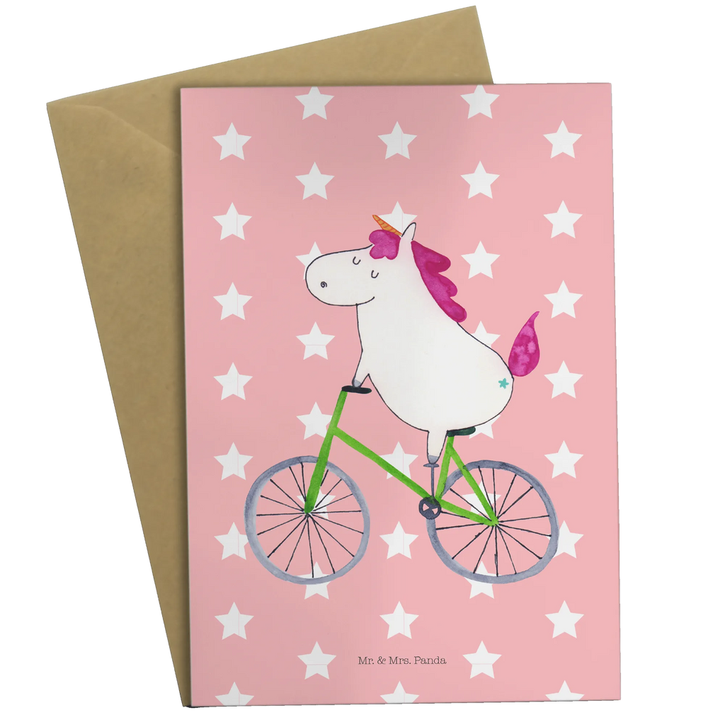 Grußkarte Einhorn Radfahrer Klappkarte, Geburtstagskarte, Glückwunschkarte, Ansichtskarten, Hochzeitskarte, Karte, Grußkarte, Einladungskarte, Einhorn, Einhörner, Einhorn Deko, Unicorn, Konfetti, Luxusproblem, Radfahrer, Liebeskummer, Bike, Rad, Feenstaub, Kummer, Radfahren