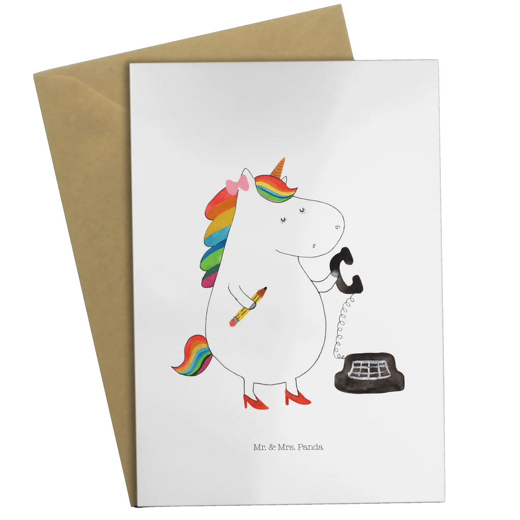 Kartka okolicznościowa Jednorożec sekretarka hochzeitskarten, kommunionskarte, abiturkarte, osterkarte, Grußkarte, jubiläumskarte, genesungskarte, Motivkarte, Grußkarten, Beileidskarte, vatertagskarte, weihnachtskarten, valentinstagskarte, neujahrskarte, Klappkarte, osterkarten, Glückwunschkarte, einladungskarten, dankeskarten, firmungskarte, glückwunschkarten, babykarte, spruchkarte, Unicorn, Einhorn, Einhörner, Einhorn Deko, Rechtsanwältin, Bürohilfe, Rechtsanwaltsgehilfin, Büro, Steuerkanzlei, Steuerbüro, Sekretärin, Bürokraft