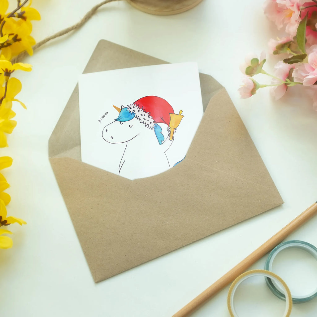 Kartka okolicznościowa Jednorożec Mikołaj Jednorożec, jednorożce, dekoracje jednorożca, jednorożec