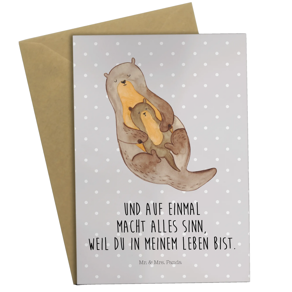 Greetings card otter child Einladungskarte, Ansichtskarten, Klappkarte, Geburtstagskarte, Grußkarte, Glückwunschkarte, Karte, Hochzeitskarte, Otter, Fischotter, Seeotter, Otter Seeotter See Otter