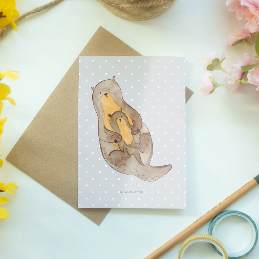 Greetings card otter child Einladungskarte, Ansichtskarten, Klappkarte, Geburtstagskarte, Grußkarte, Glückwunschkarte, Karte, Hochzeitskarte, Otter, Fischotter, Seeotter, Otter Seeotter See Otter