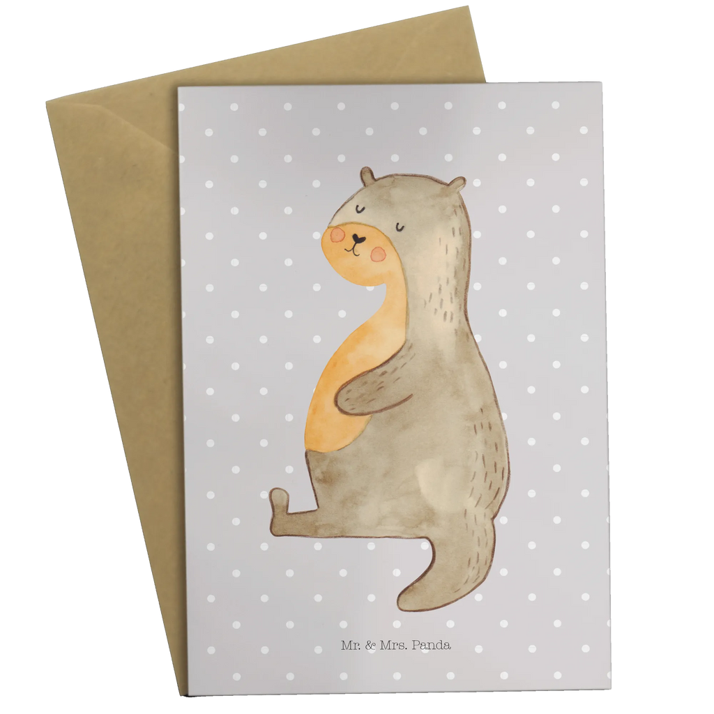 Greetings card otter Belly Klappkarte, Grußkarte, Karte, Ansichtskarten, Geburtstagskarte, Glückwunschkarte, Einladungskarte, Hochzeitskarte, Otter, Fischotter, Seeotter, Otter Seeotter See Otter