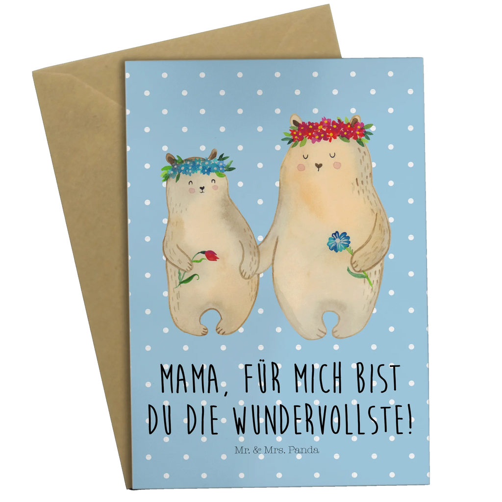 Greetings card Bears with flower crown hochzeitskarten, kommunionskarte, Klappkarte, dankeskarten, osterkarte, valentinstagskarte, abiturkarte, Grußkarte, neujahrskarte, spruchkarte, einladungskarten, jubiläumskarte, vatertagskarte, firmungskarte, Beileidskarte, babykarte, Grußkarten, Motivkarte, glückwunschkarten, weihnachtskarten, Glückwunschkarte, genesungskarte, osterkarten, Vatertag, Mama, Muttertag, Papa, Oma, Opa, Familie, Schwester, Bruder, Kind, Lieblingsmama, Mutter, Kinder, Lieblingsmensch, Weltbeste Mama, Vorbild, Beste Mutter, Bären, Töchter, Mami, Family, Geschenk Mama. Muttertag, Bär, Tochter, Mutti