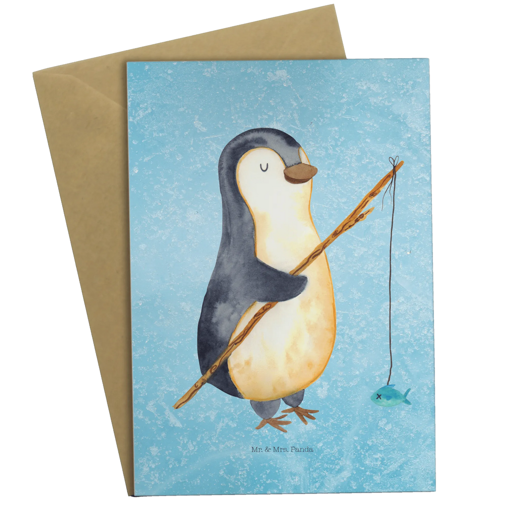 Kartka okolicznościowa Pingwin Wędkarz Beileidskarte, kommunionskarte, osterkarten, hochzeitskarten, jubiläumskarte, einladungskarten, Glückwunschkarte, Motivkarte, Grußkarte, neujahrskarte, osterkarte, glückwunschkarten, vatertagskarte, Klappkarte, weihnachtskarten, dankeskarten, babykarte, valentinstagskarte, genesungskarte, firmungskarte, spruchkarte, Grußkarten, abiturkarte, Pinguin, Tagesplan, Geschenk, Pinguine, Freundinnen, Tagträume, Neustart, Geschenkidee, Angeln, Angler, Hobby, Planer, Plan, Motivation, Urlaub, Wochenende