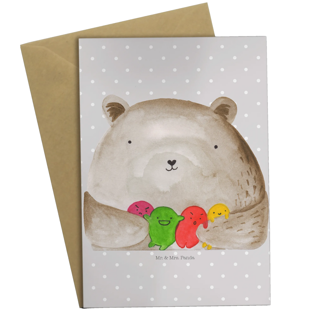 Greetings card bear Feeling Grußkarte, Hochzeitskarte, Klappkarte, Karte, Einladungskarte, Ansichtskarten, Glückwunschkarte, Geburtstagskarte, Bär, Teddy, Teddybär, Durchgedreht, Wahnsinn, Verrückt