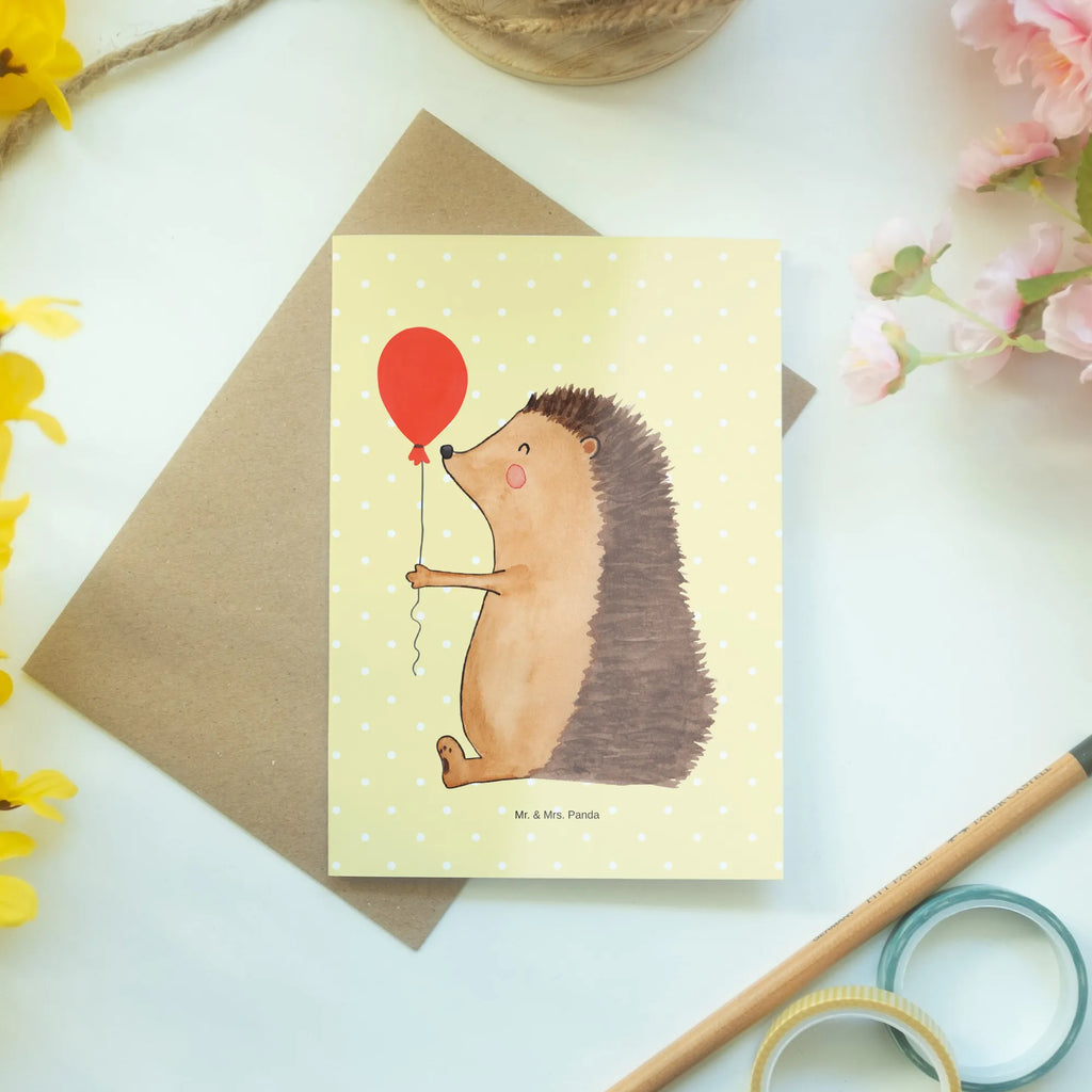 Grußkarte Igel Luftballon Hochzeitskarte, Grußkarte, Karte, Geburtstagskarte, Ansichtskarten, Einladungskarte, Klappkarte, Glückwunschkarte, Tiermotive, Gute Laune, lustige Sprüche, Tiere, Ballon, Igel, Happy Birthday, Geburtstagskind, Herzlichen Glückwunsch, Geburtstag, Glückwunsch