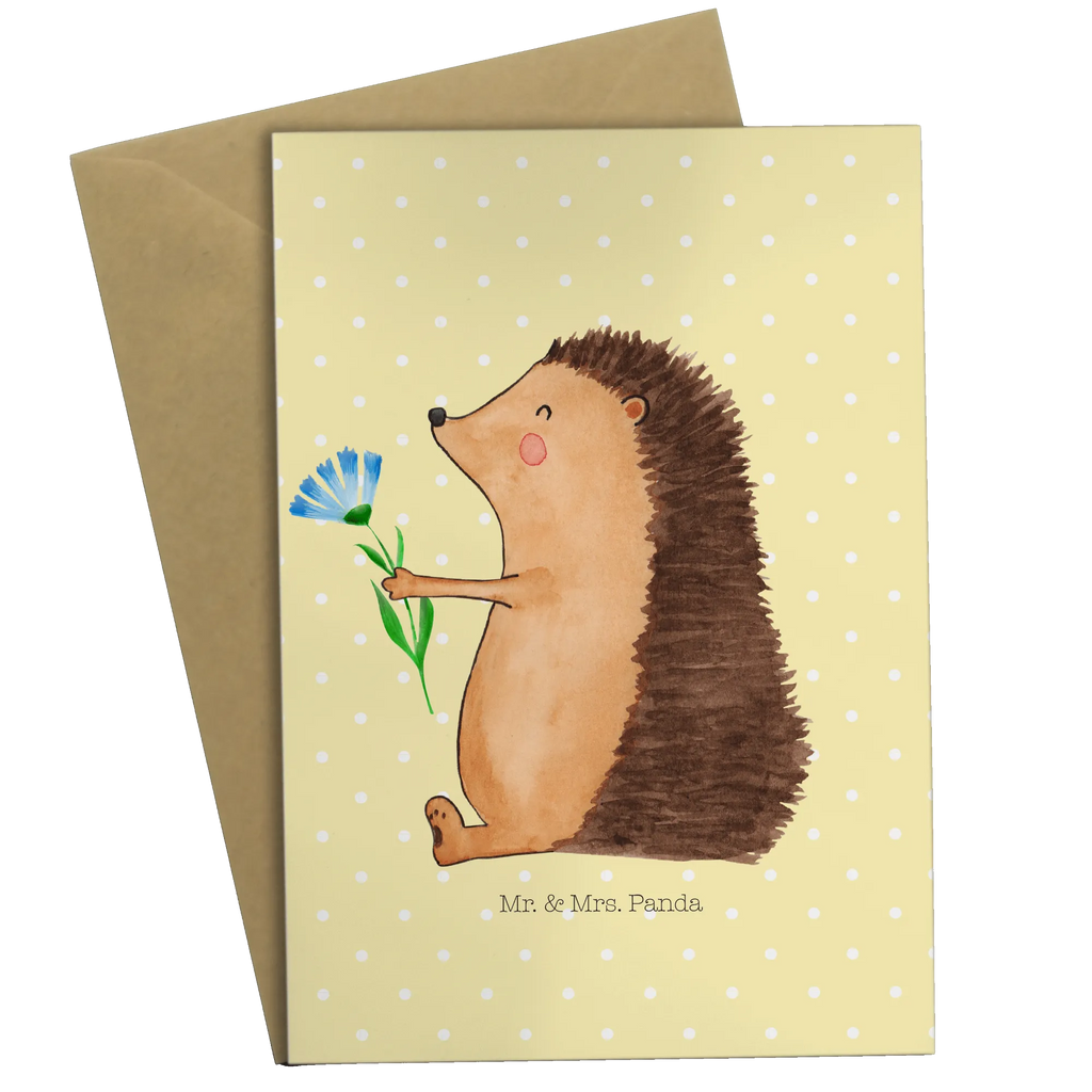 Greetings card Hedgehog Flower Grußkarte, Ansichtskarten, Glückwunschkarte, Einladungskarte, Klappkarte, Hochzeitskarte, Karte, Geburtstagskarte, Tiermotive, Gute Laune, lustige Sprüche, Tiere, Igel, Krankenhaus, Genesungswünsche, Gute Besserung, Krankheit, Besuch, krank