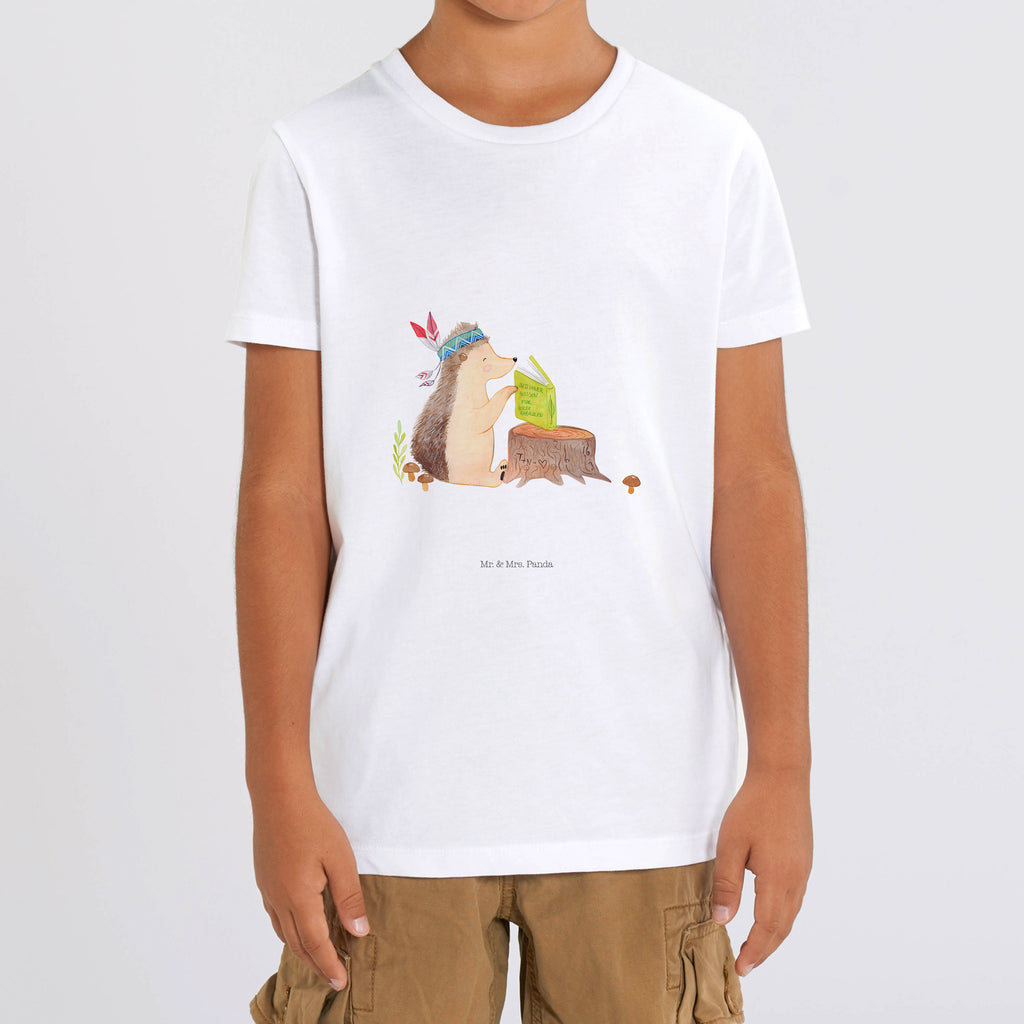 Organic Kinder T-Shirt Igel Indianer Kinder T-Shirt, Kinder T-Shirt Mädchen, Kinder T-Shirt Jungen, Waldtiere, Tiere, Igel, Indianer, Abenteuer, Lagerfeuer, Camping