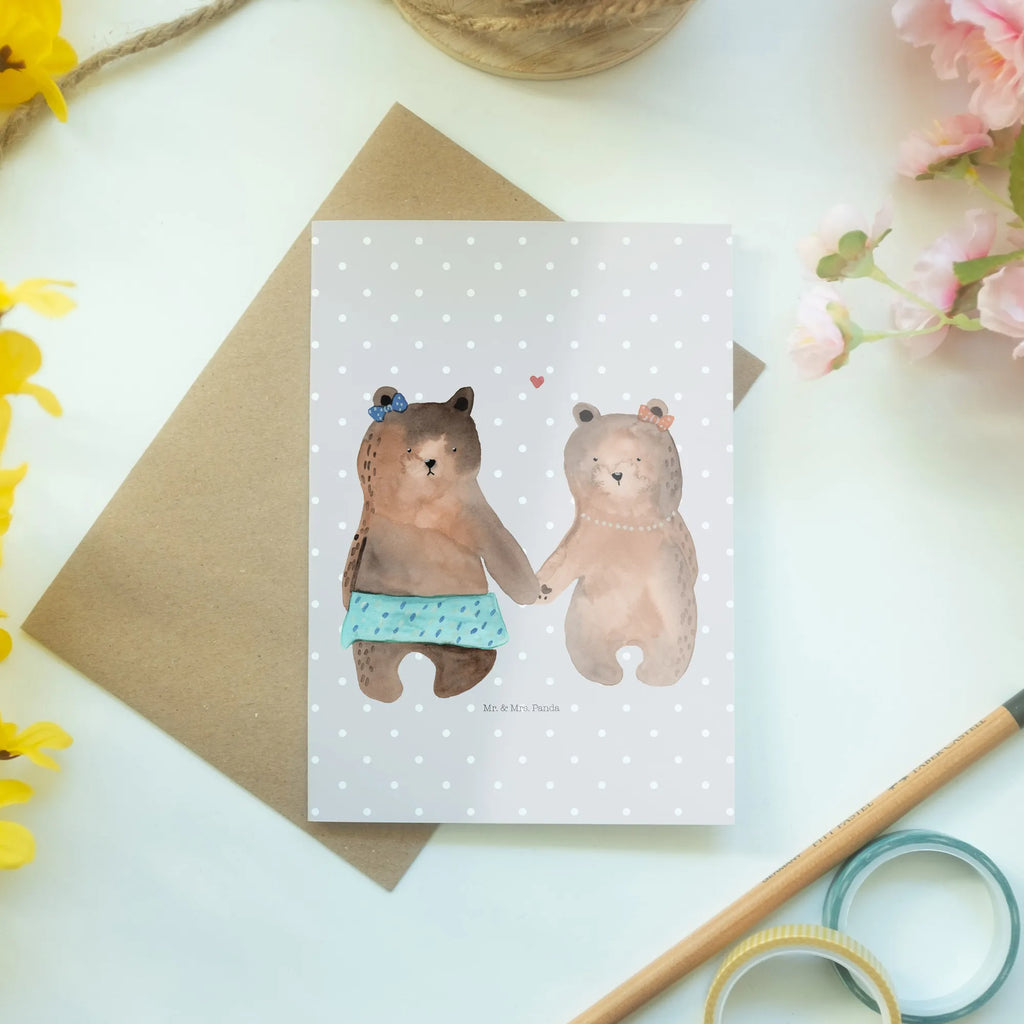 Greetings card bear Girlfriend greeting card, invitation card, folding card, wedding card, birthday card, bear, teddy, teddy bear, cuddly toy, bear girlfriend best friend love proof of love loves buddy buddy