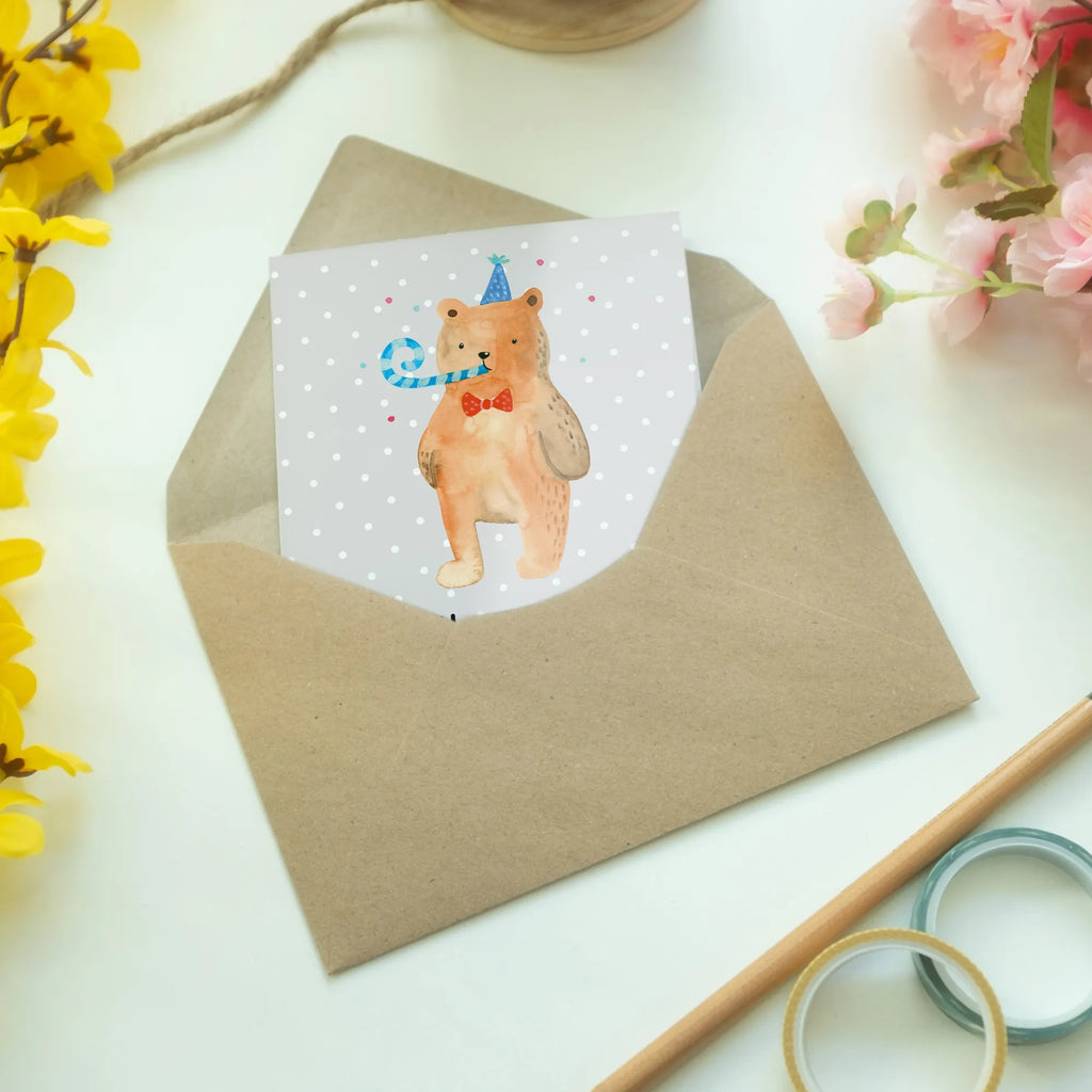 Greetings card bear Birthday jubiläumskarte, neujahrskarte, Grußkarte, valentinstagskarte, spruchkarte, Glückwunschkarte, Grußkarten, genesungskarte, weihnachtskarten, firmungskarte, vatertagskarte, dankeskarten, glückwunschkarten, osterkarten, Beileidskarte, einladungskarten, Klappkarte, Motivkarte, babykarte, kommunionskarte, osterkarte, hochzeitskarten, abiturkarte, Teddy, Bär, Teddybär, Glückwunsch, Alles Gute, Happy Birthday, Geburtstag