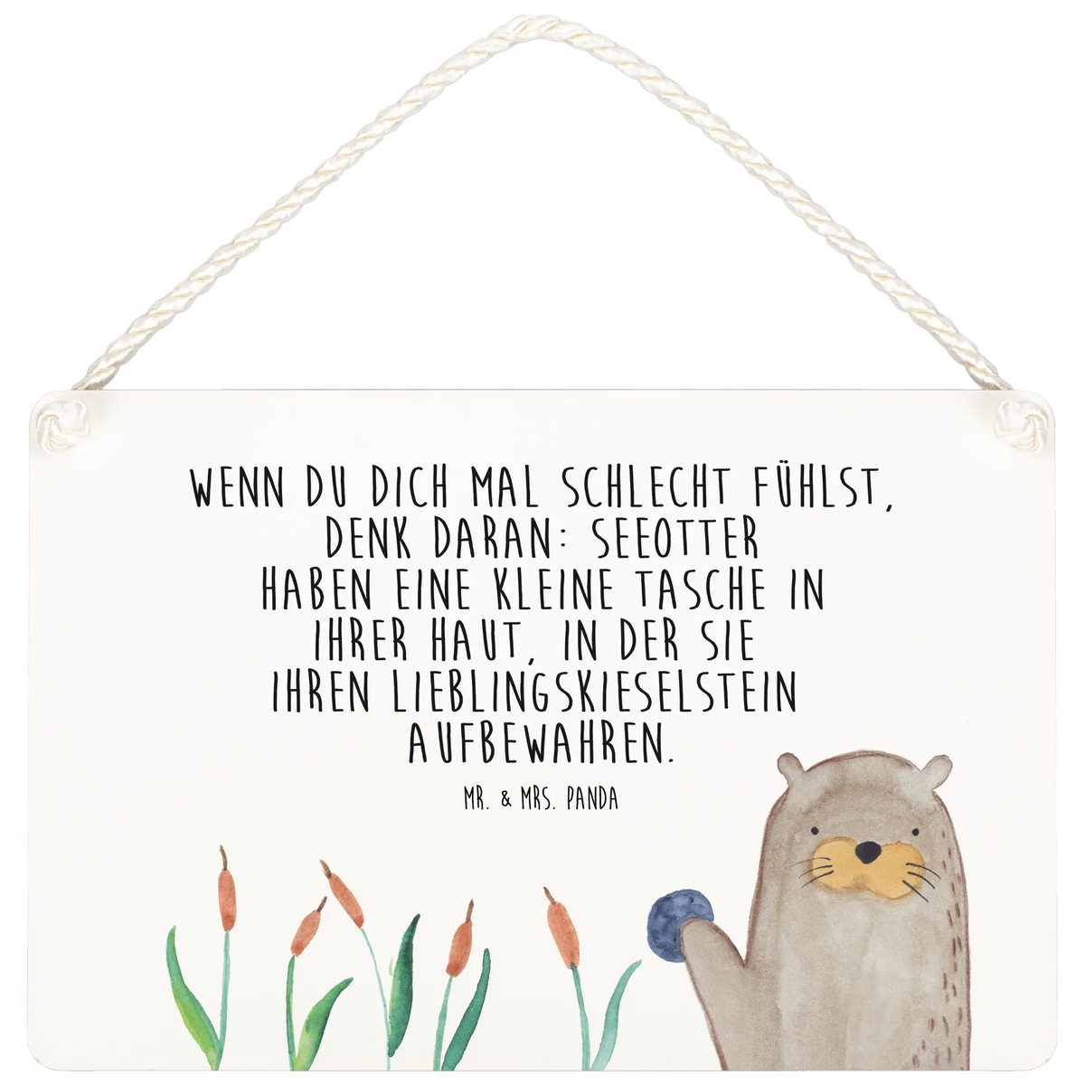 Dekoracyjny znak wydra kamień
