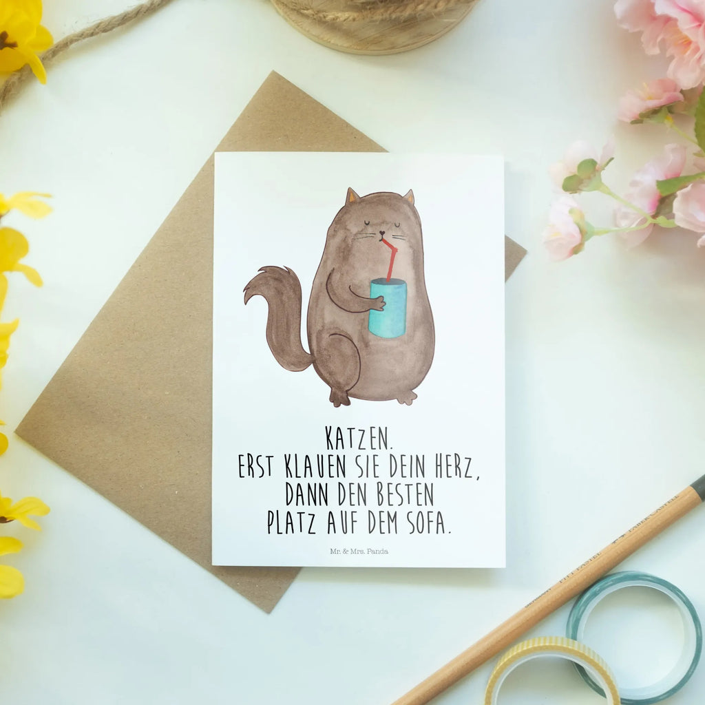 Greetings card Cat can wedding card, invitation card, folding card, birthday card, greeting card, cat, tomcat, kitty, meow, kitten, housecat, mama cat, love cats, cat image, cat fan, cat lover, cat fancier, cat decoration, gift for cat lover, cat owner, funny cats, cat sayings, cat motto, funny cat gifts, fan merchandise, cat stuff, animal lover, pussy, cat food, cats, food, pet, Cats