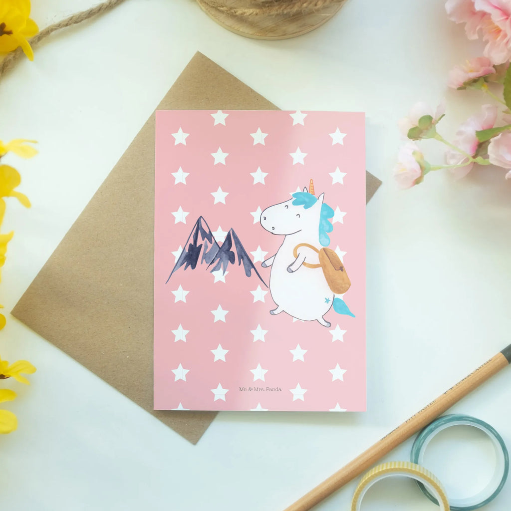 Grußkarte Einhorn Bergsteiger Glückwunschkarte, jubiläumskarte, abiturkarte, Motivkarte, spruchkarte, weihnachtskarten, einladungskarten, Grußkarten, neujahrskarte, hochzeitskarten, Klappkarte, dankeskarten, Grußkarte, osterkarten, firmungskarte, glückwunschkarten, genesungskarte, babykarte, Beileidskarte, valentinstagskarte, vatertagskarte, kommunionskarte, osterkarte, Einhörner, Unicorn, Einhorn Deko, Einhorn, Bergsteiger, Abenteurer, Urlaub, Weltenbummler, Abenteuer, Entdecker, Reisen, Weltreise, Berge