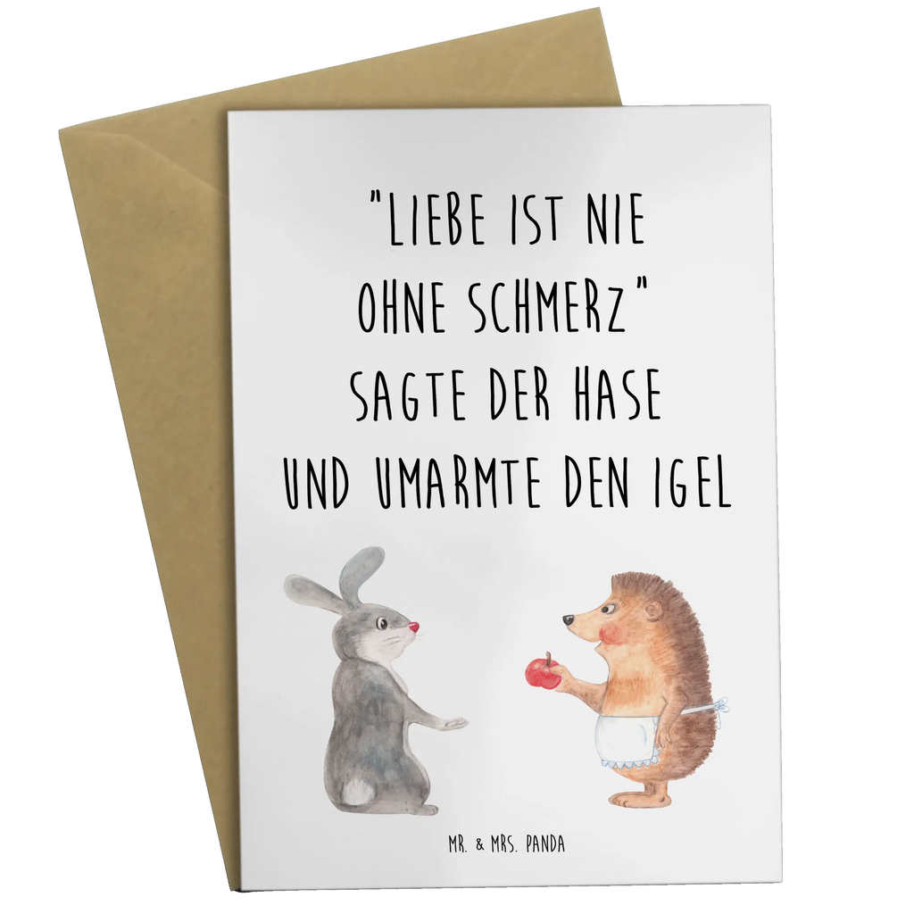 Greetings card Hare Hedgehog Geburtstagskarte, Hochzeitskarte, Klappkarte, Grußkarte, Einladungskarte, Glückwunschkarte, Karte, Ansichtskarten, Tiermotive, Gute Laune, lustige Sprüche, Tiere, Trösten, Herzschmerz, Hase, Igel, Igel und Hase, Liebe Spruch, Liebeskummer Geschenk, Spruch romantisch, Trennungsschmerz