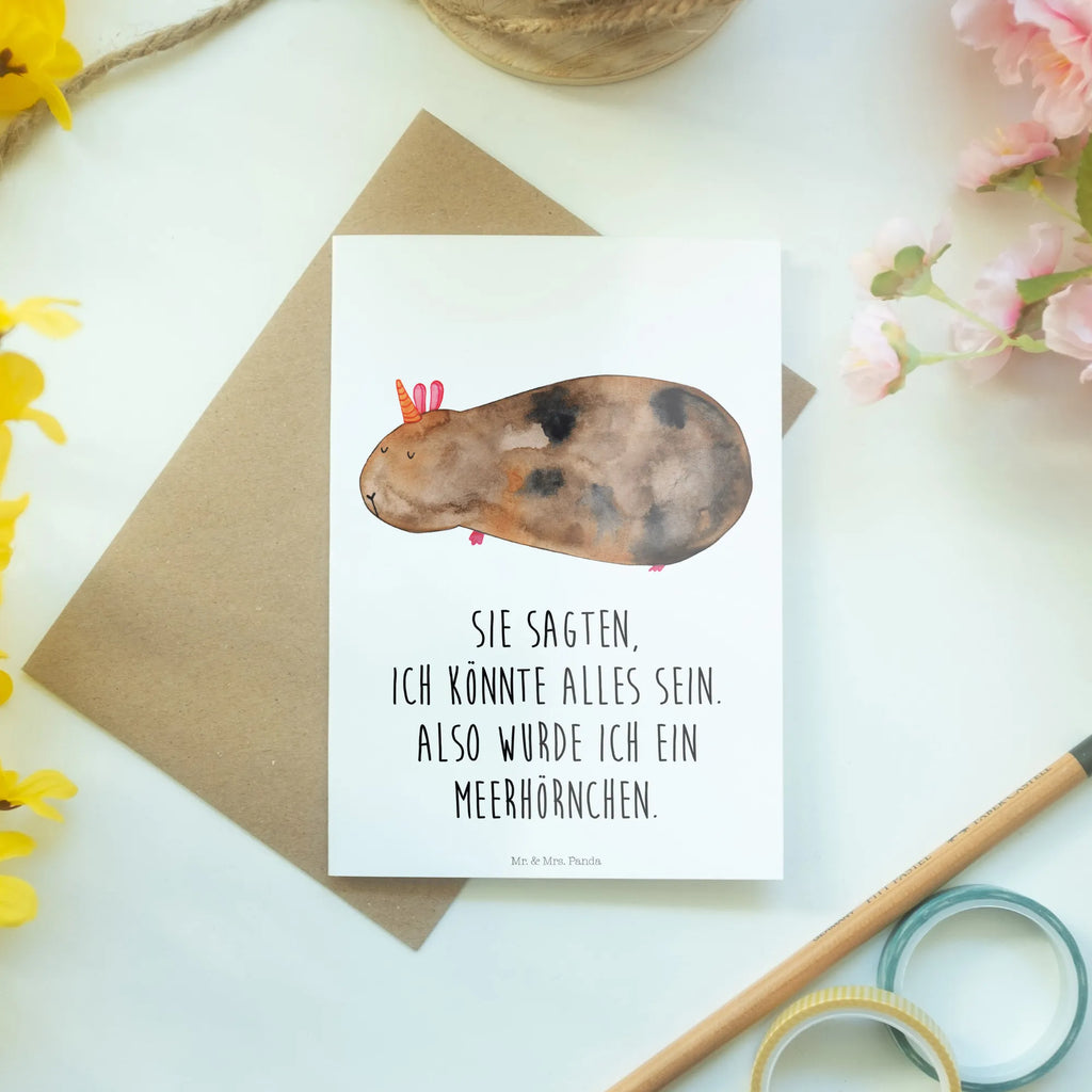 Greetings card unicorn Guinea pig greeting card, wedding card, folding card, invitation card, birthday card, unicorn, unicorns, Meericorn, guinea pig, squirrels