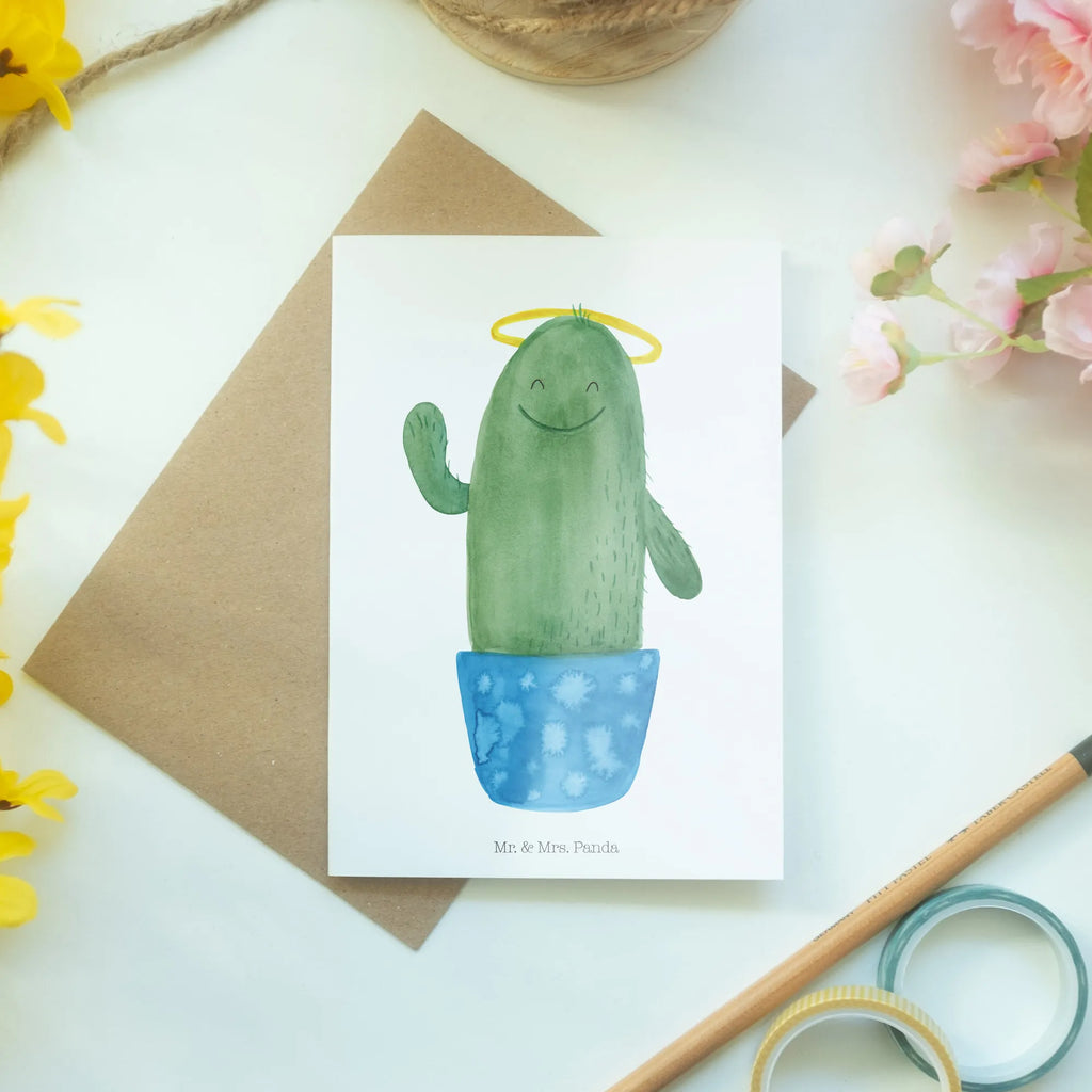 Greetings card cactus Holy Karte, Hochzeitskarte, Glückwunschkarte, Grußkarte, Klappkarte, Ansichtskarten, Geburtstagskarte, Einladungskarte, Kaktus, Kakteen, Eltern, Bruder, Familie, Freundin, Kind, Schwestern, frech, Heiligenschein, Schwester, lustig
