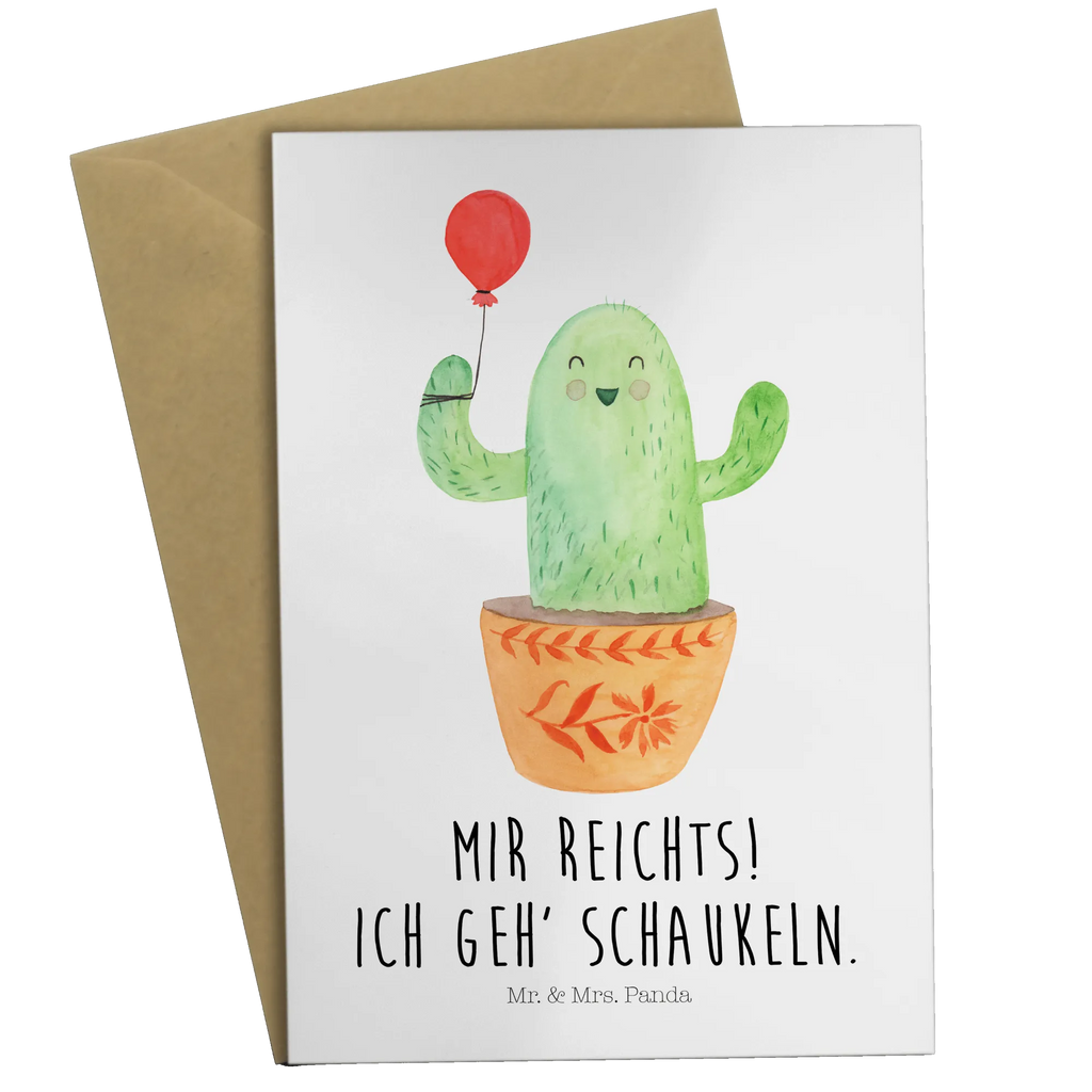 Greetings card cactus balloon wedding card, invitation card, greeting card, folding card, birthday card, cactus, cactuses, plants, cactus plant, small green cactus, cacti, new start, stress, joy, girlfriend, office life, office, education, boyfriend, balloon, exam
