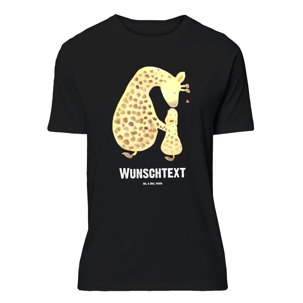 Personalisiertes T-Shirt Giraffe mit Kind T-Shirt Personalisiert, T-Shirt mit Namen, T-Shirt mit Aufruck, Männer, Frauen, Wunschtext, Bedrucken, Afrika, Wildtiere, Giraffe, Kind, Mutter, Mama, Tochter, Sohn, Lieblingsmensch