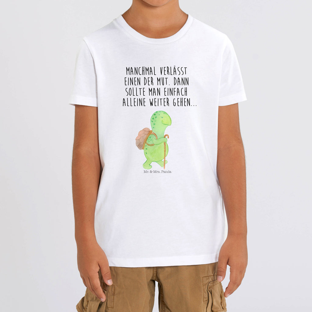 Organic Kinder T-Shirt Schildkröte Wanderer Kinder T-Shirt, Kinder T-Shirt Mädchen, Kinder T-Shirt Jungen, Schildkröte, Schildkröten, Motivation, Motivationsspruch, Motivationssprüche, Neuanfang