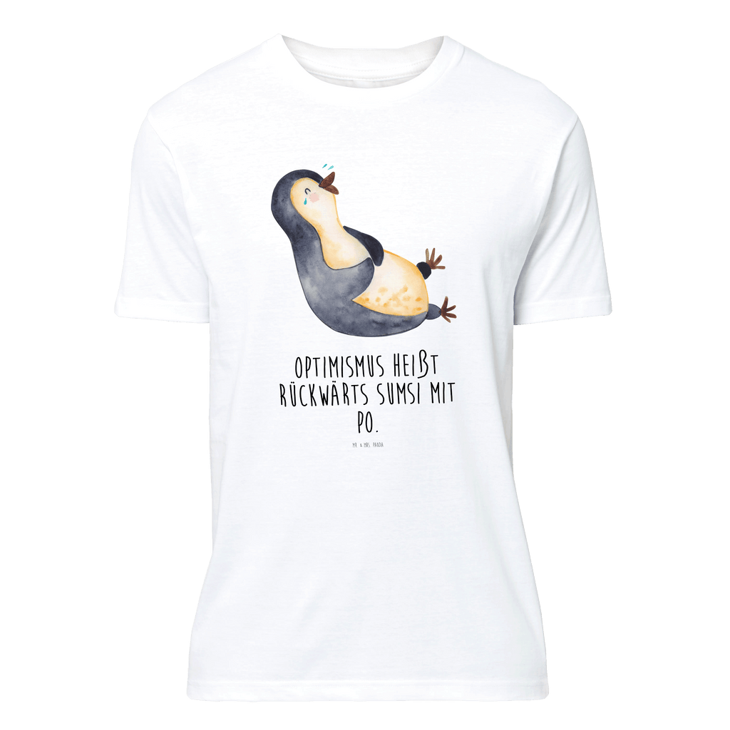 T-Shirt Standard Pinguin lachend T-Shirt, Shirt, Tshirt, Lustiges T-Shirt, T-Shirt mit Spruch, Party, Junggesellenabschied, Jubiläum, Geburstag, Herrn, Damen, Männer, Frauen, Schlafshirt, Nachthemd, Sprüche, Pinguin, Pinguine, lustiger Spruch, Optimismus, Fröhlich, Lachen, Humor, Fröhlichkeit