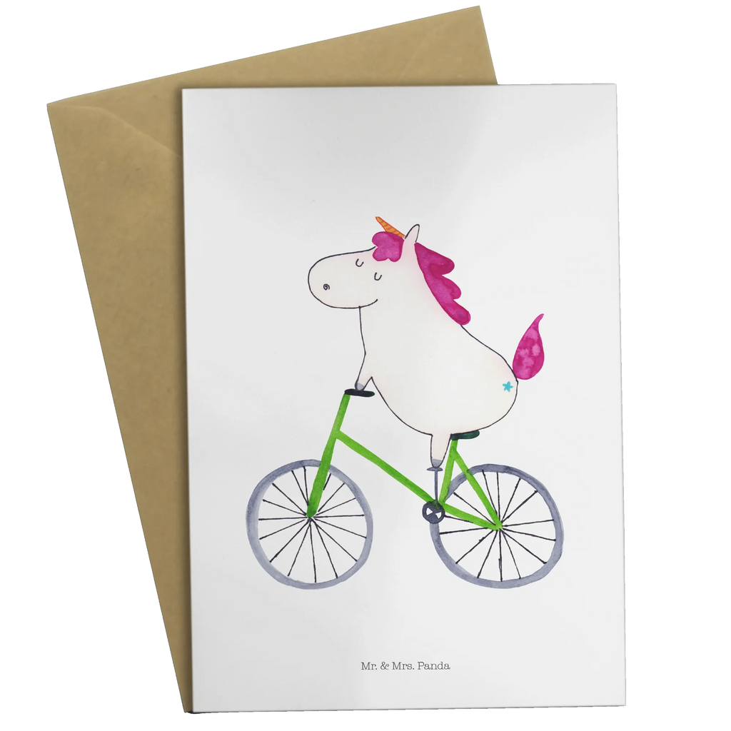 Grußkarte Einhorn Radfahrer Klappkarte, Geburtstagskarte, Glückwunschkarte, Ansichtskarten, Hochzeitskarte, Karte, Grußkarte, Einladungskarte, Einhorn, Einhörner, Einhorn Deko, Unicorn, Konfetti, Luxusproblem, Radfahrer, Liebeskummer, Bike, Rad, Feenstaub, Kummer, Radfahren