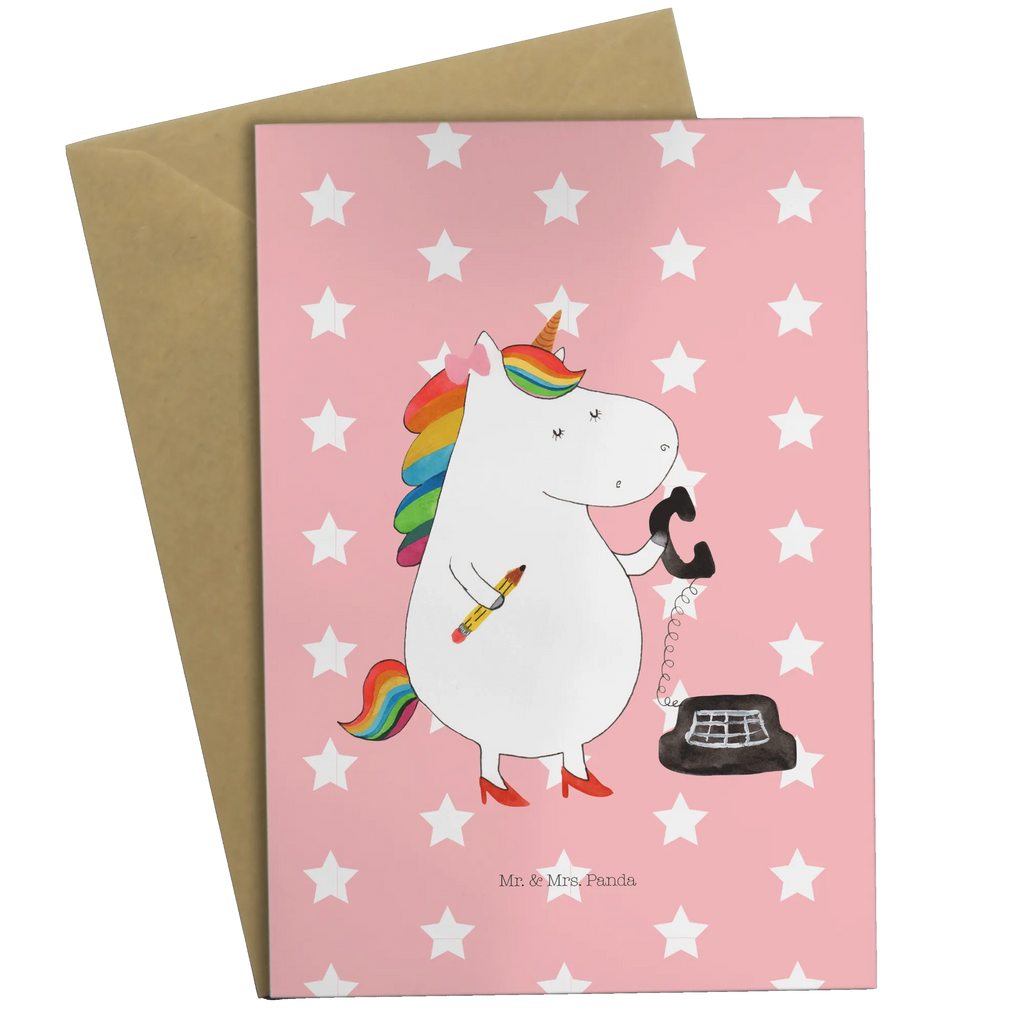 Kartka okolicznościowa Jednorożec sekretarka hochzeitskarten, kommunionskarte, abiturkarte, osterkarte, Grußkarte, jubiläumskarte, genesungskarte, Motivkarte, Grußkarten, Beileidskarte, vatertagskarte, weihnachtskarten, valentinstagskarte, neujahrskarte, Klappkarte, osterkarten, Glückwunschkarte, einladungskarten, dankeskarten, firmungskarte, glückwunschkarten, babykarte, spruchkarte, Unicorn, Einhorn, Einhörner, Einhorn Deko, Rechtsanwältin, Bürohilfe, Rechtsanwaltsgehilfin, Büro, Steuerkanzlei, Steuerbüro, Sekretärin, Bürokraft