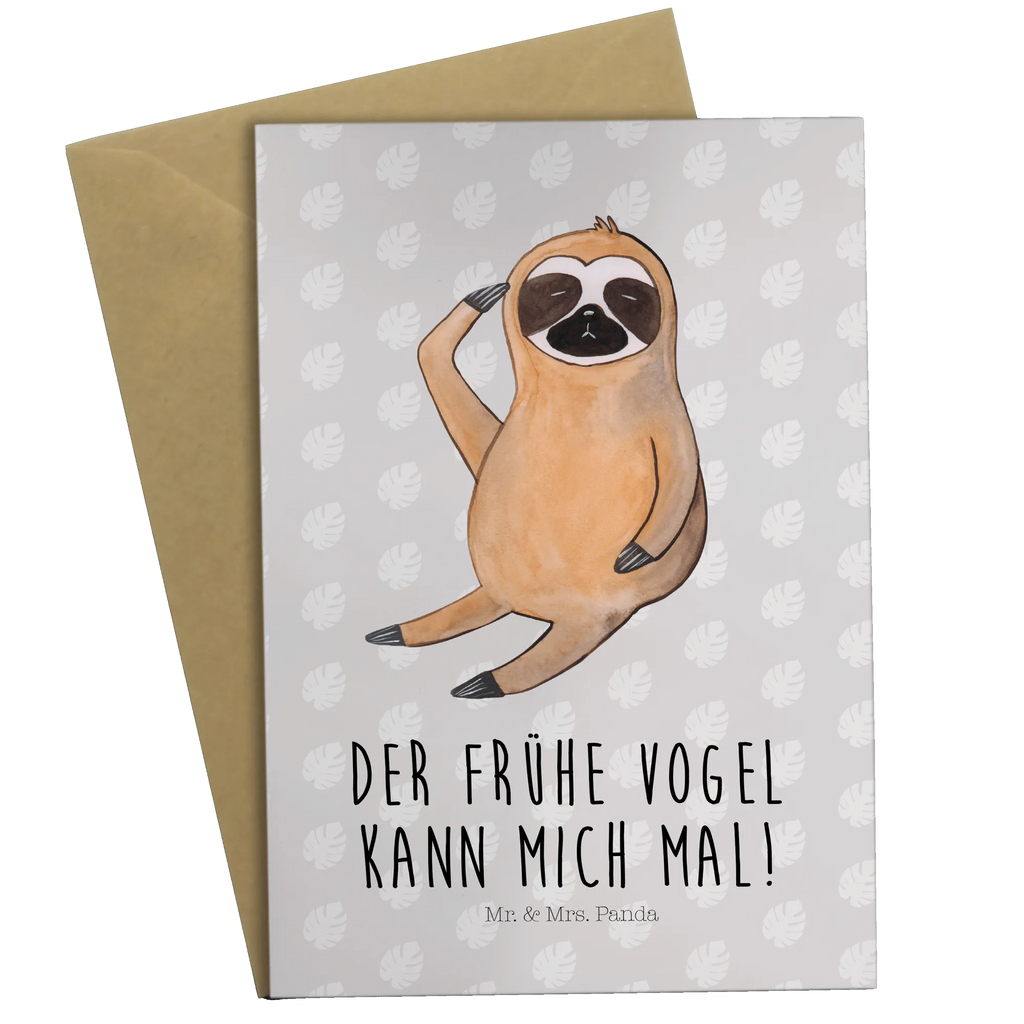 Greetings card sloth Bird babykarte, Glückwunschkarte, abiturkarte, jubiläumskarte, Beileidskarte, weihnachtskarten, Grußkarten, valentinstagskarte, genesungskarte, glückwunschkarten, firmungskarte, osterkarte, Klappkarte, hochzeitskarten, dankeskarten, Motivkarte, spruchkarte, osterkarten, kommunionskarte, einladungskarten, vatertagskarte, Grußkarte, neujahrskarte, Faultier, Faultier Deko, Faultier Geschenk, Faultiere, Vogel, Faultierwelt, faul, Frühaufsteher, Der Frühe Vogel, Morgenmuffel, Früher Vogel, Lieblingstier, Spinner