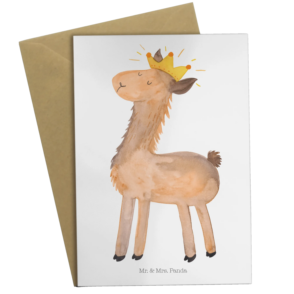 Greetings card lama king folding card, birthday card, invitation card, greeting card, wedding card, Llama, llama, alpaca, trendy animal, queen, colleague, king, mum, girlfriend, supervisor, high school graduation, lamas, office colleague, lama, boss, dad
