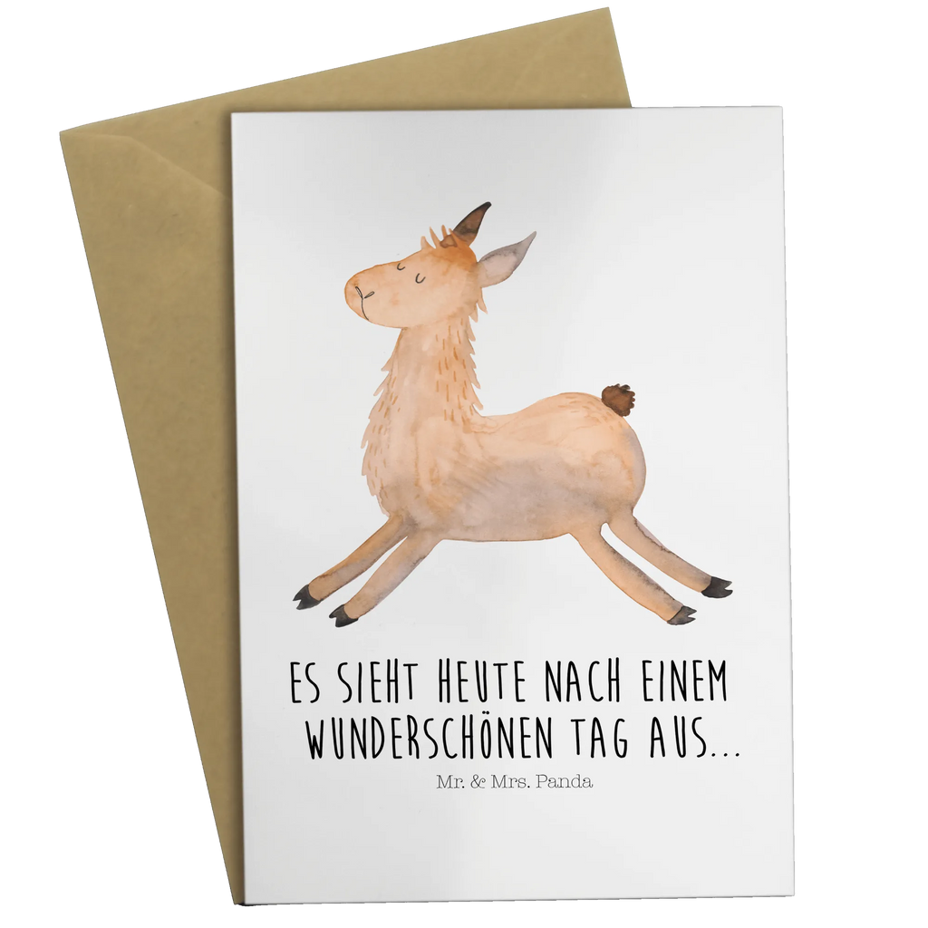 Greetings card lama Jump invitation card, wedding card, folding card, greeting card, birthday card, Llama, llama, alpaca, trendy animal, exam, happy day, girlfriend, Lama, luck, happy, start, graduation, llamas, heartache, favourite day, good morning, new start