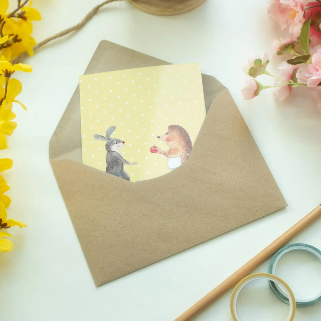 Greetings card Hare Hedgehog Geburtstagskarte, Hochzeitskarte, Klappkarte, Grußkarte, Einladungskarte, Glückwunschkarte, Karte, Ansichtskarten, Tiermotive, Gute Laune, lustige Sprüche, Tiere, Trösten, Herzschmerz, Hase, Igel, Igel und Hase, Liebe Spruch, Liebeskummer Geschenk, Spruch romantisch, Trennungsschmerz