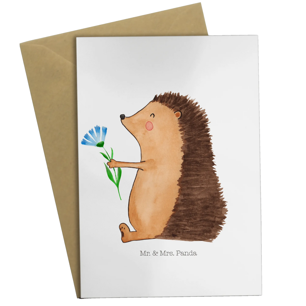 Greetings card Hedgehog Flower Grußkarte, Ansichtskarten, Glückwunschkarte, Einladungskarte, Klappkarte, Hochzeitskarte, Karte, Geburtstagskarte, Tiermotive, Gute Laune, lustige Sprüche, Tiere, Igel, Krankenhaus, Genesungswünsche, Gute Besserung, Krankheit, Besuch, krank