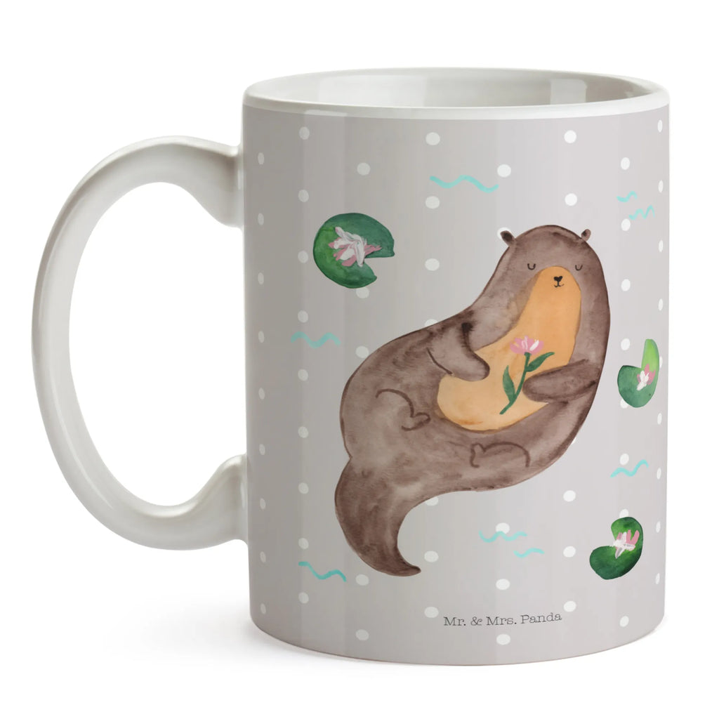 Mug otter Water Lily coffee mug, custom mug, office mug, personalized mug, mug with designs, porcelain mug, mug with quotes, mug, ceramic mug, latte mug, tea mug, gift mug, novelty mug, otter, marten, sea otter, European otter, water mammal, aquatic animal, baby otter, predator, water, otter gifts, animal lover, gift ideas for animal lovers, animal, mammal, water animal, gifts for people in love