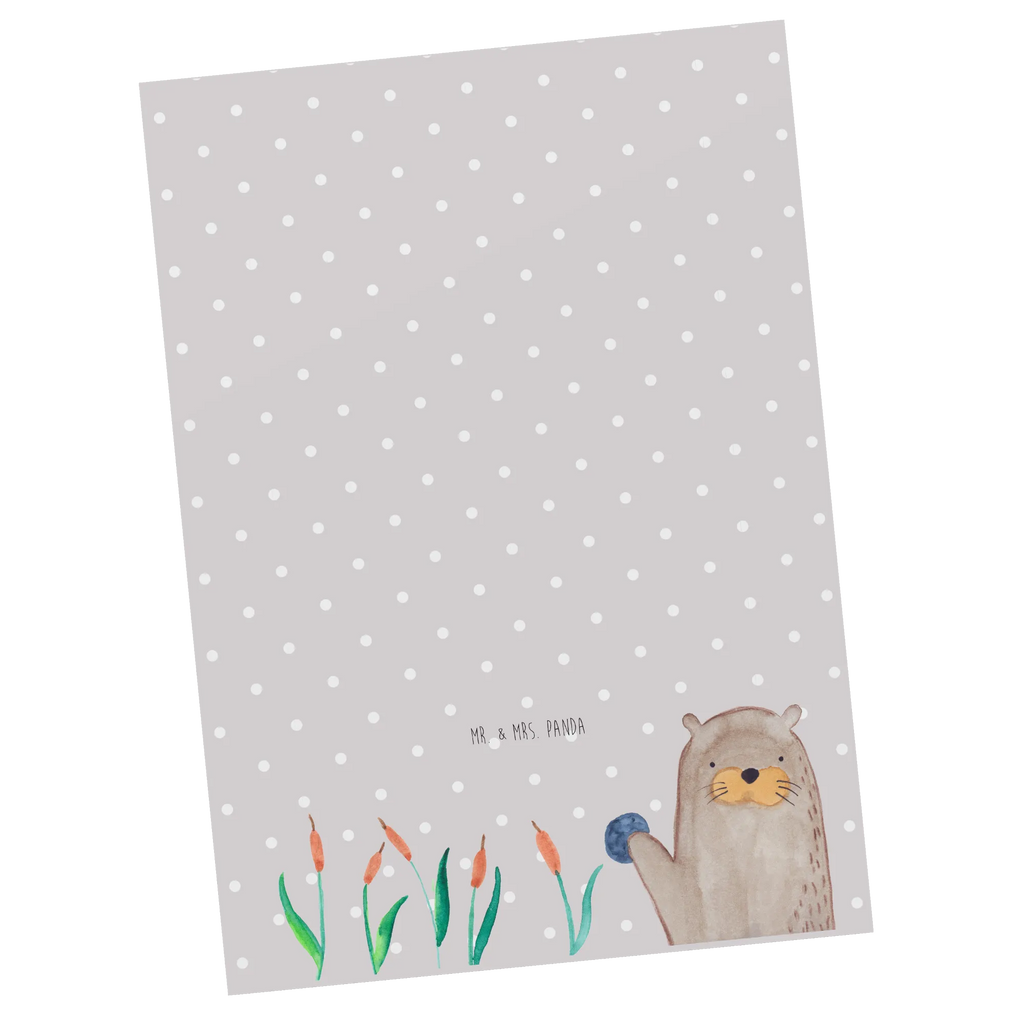 Pocztówka wydra kamień Kuna, wydra, morska wydra