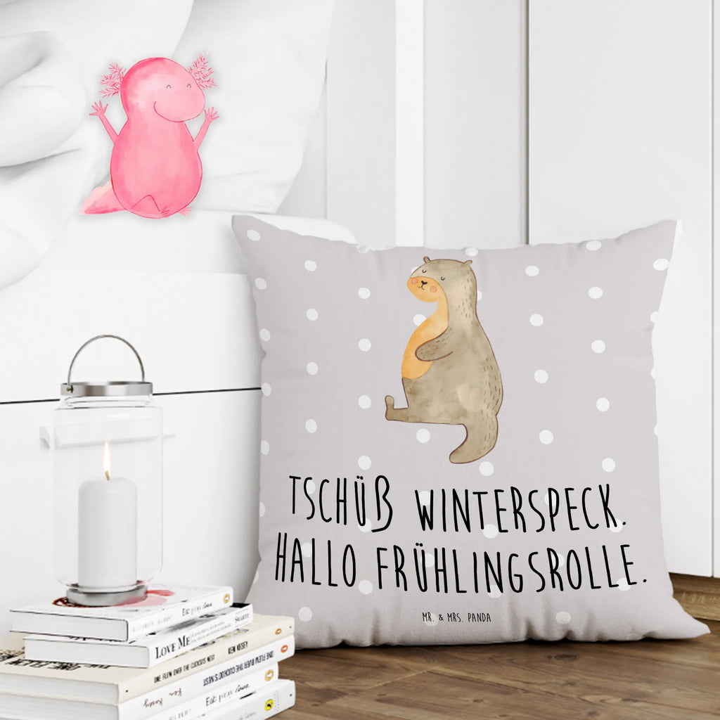 Cushion otter Belly settee, soft, couch, 40 x 40, pillows, bed, bedroom, pillow case, cushion, sofa, pad, fluffy, 40x40, Pillow, otter, marten, sea otter, European otter, water mammal, aquatic animal, baby otter, predator, water, otter gifts, animal lover, gift ideas for animal lovers, animal, mammal, water animal, gifts for people in love, Otter Sea Otter Lake Otter