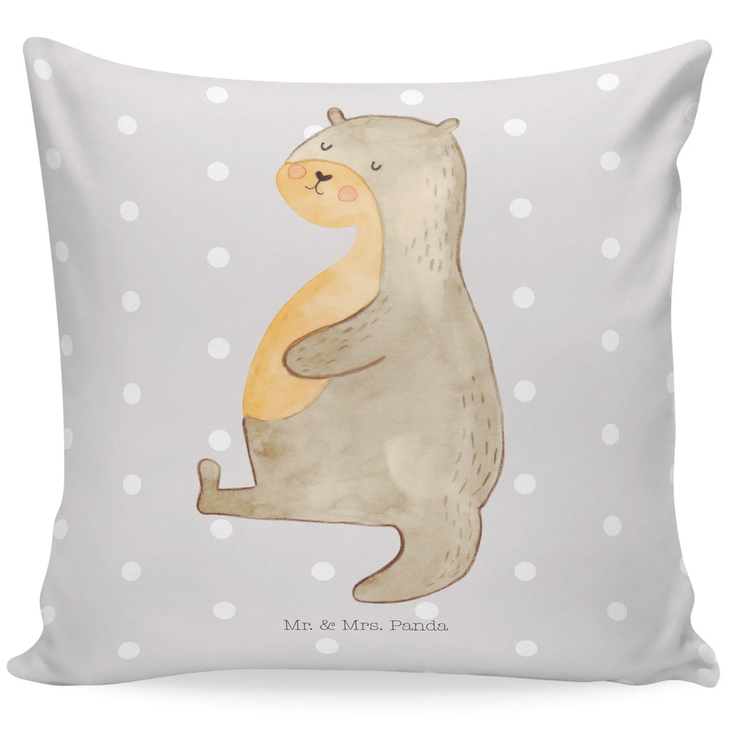 Cushion otter Belly settee, soft, couch, 40 x 40, pillows, bed, bedroom, pillow case, cushion, sofa, pad, fluffy, 40x40, Pillow, otter, marten, sea otter, European otter, water mammal, aquatic animal, baby otter, predator, water, otter gifts, animal lover, gift ideas for animal lovers, animal, mammal, water animal, gifts for people in love, Otter Sea Otter Lake Otter