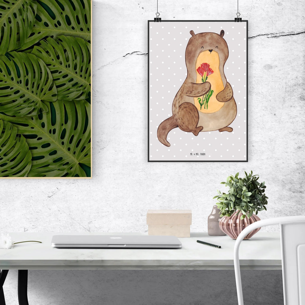 Poster otter Bunch of flowers Deko Bild, Plakat, kunstdruck poster, wanddeko, wandkunst, Mr. & Mrs. Panda Poster, typografie poster, Kunstdruck, wanddruck, drucke, Posterdruck, Poster, Wanddekoration, grafikposter, Design Poster, Wandbild, Wanddeko Bild, kunstposter, Wandschmuck, Bild, Deko Poster, Wandposter, Designposter, Panda Poster, Otter, Fischotter, Seeotter, Otter Seeotter See Otter