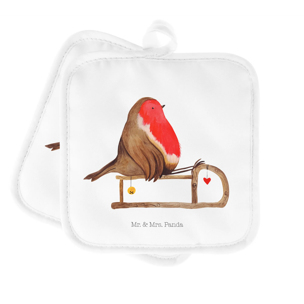 2er Set Topflappen  Rotkehlchen Schlitten Ofenhandschuh, Topflappen, Topflappen Set, Topfhandschuhe, Topflappen mit Spruch, Topflappenset, Schöne Topflappen, Ofenhandschuhe, Topflappen 2er Set, Topfuntersetzer, Topfhandschuh, Topflappen lustig, Winter, Weihnachten, Weihnachtsdeko, Nikolaus, Advent, Heiligabend, Wintermotiv, Vogel, Schlitten