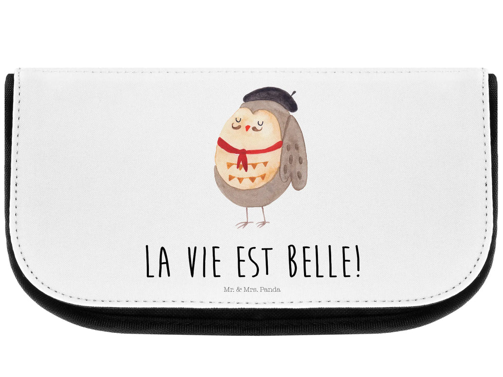 Cosmetics bag Owl France Kosmetiktasche, Waschtasche, utensilientasche, Make-Up Bag, Beautybag, Schminkbeutel, Kulturbeutel, Necessaire, beauty tasche, Toilettentasche, kosmetik beutel, Schminktäschchen, reiseschminktasche, Organizer Tasche, hygiene tasche, reise kosmetiktasche, Reisenecessaires, Beauty Bag, toilettenbeutel, Schminktasche, Kulturtasche, bad tasche, kleines Täschchen, kulturtäschchen, kosmetiktäschchen, beauty case, Waschbeutel, zubehörtasche, Eule, Eule Deko, Owl, Spruch schön, Eulen, Das Leben Ist schön, La Vie Est Belle, Hibou, Spruch Französisch, Frankreich