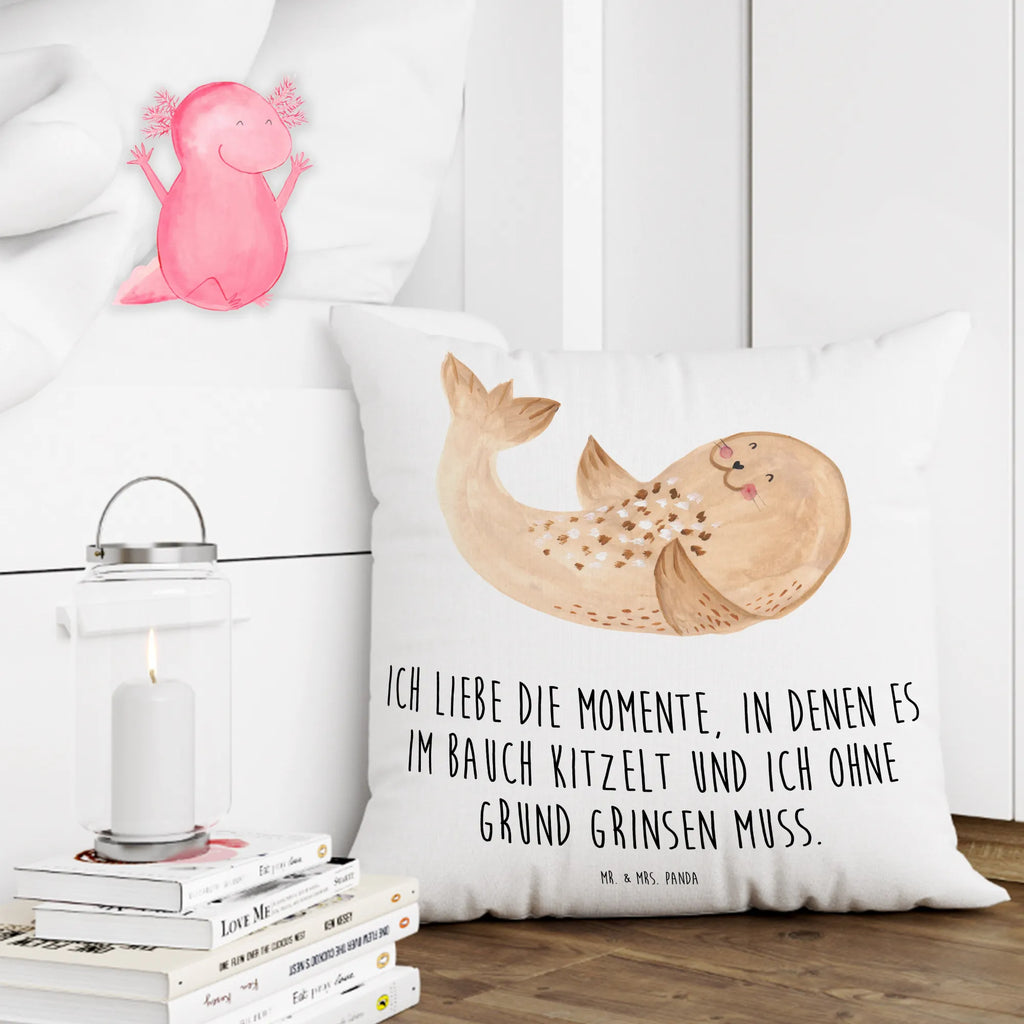 40x40 poduszka foka Leżeć Motywy zwierzęce, dobra energia, zabawne powiedzonka, zwierzęta