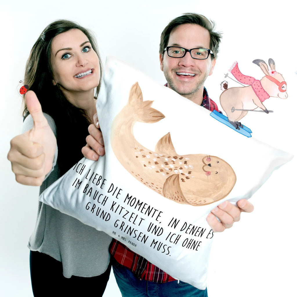 40x40 poduszka foka Leżeć Motywy zwierzęce, dobra energia, zabawne powiedzonka, zwierzęta