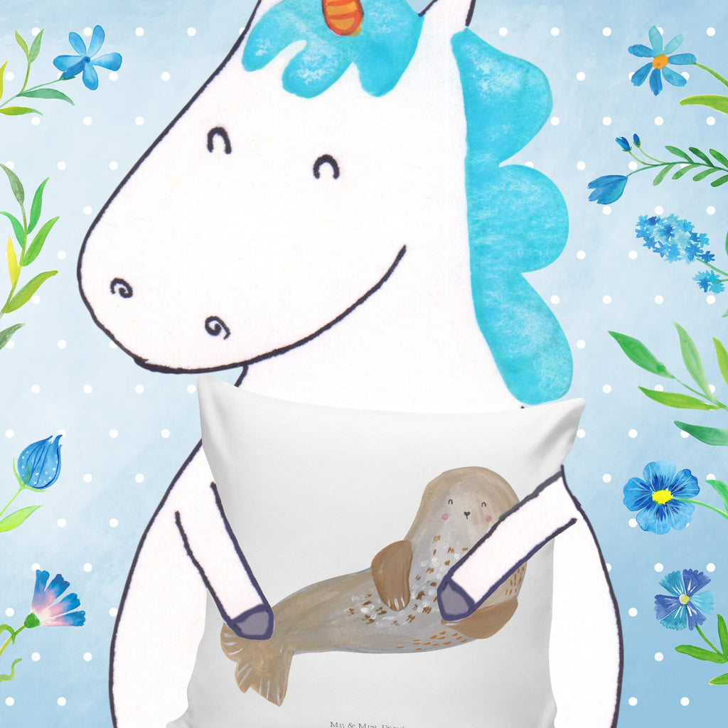 Cushion seal Laugh pad, bedroom, fluffy, 40 x 40, couch, pillows, settee, pillow case, sofa, cushion, Pillow, 40x40, bed, soft, small animals, cute, funny, cute animal motives, hand drawn, small world, funny sayings, good mood, happy, gifts, gift ideas, special gifts, animal lover, card, Beach, North Sea, Baltic Sea, Seal, Sea animal, Seals