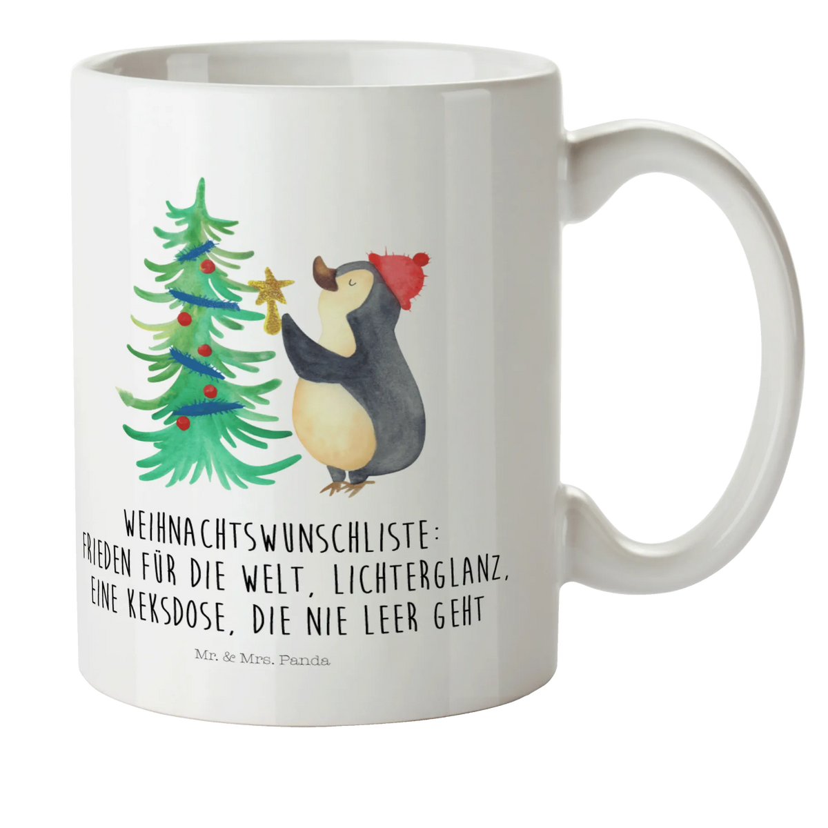 Kindertasse Pinguin Weihnachtsbaum