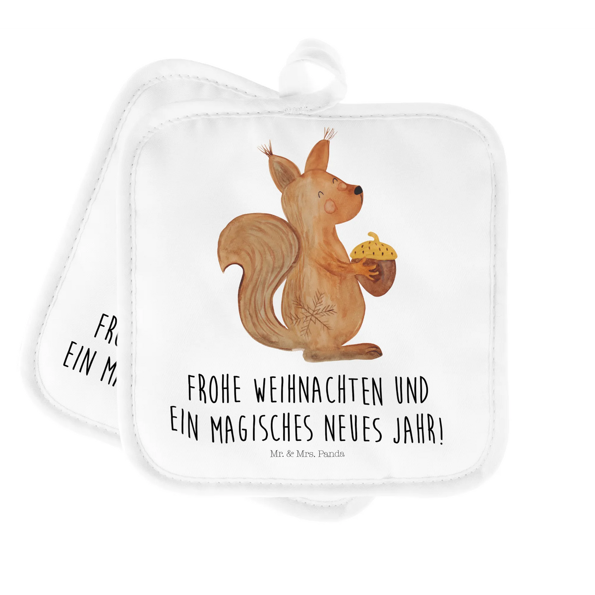 2er Set Topflappen  Eichhörnchen Weihnachtszeit Topflappen im Doppelpack, Topflappenset, Topfuntersetzer, Zwei Topflappen, Topflappen, Topflappen Set, Kochlappen, Ofenlappen, Topflappen 2er Set, 2er Set Topflappen, Doppel Topflappen, topfhalter, Wintermotiv, Winter, Weihnachtsdeko, Weihnachten, Nikolaus, Advent, Heiligabend, Weihnachtsgruß, Frohe Weihnachten, Vogel, Neujahr, Frohes Neues Jahr, Guten Rutsch, Weihnachtsmotiv