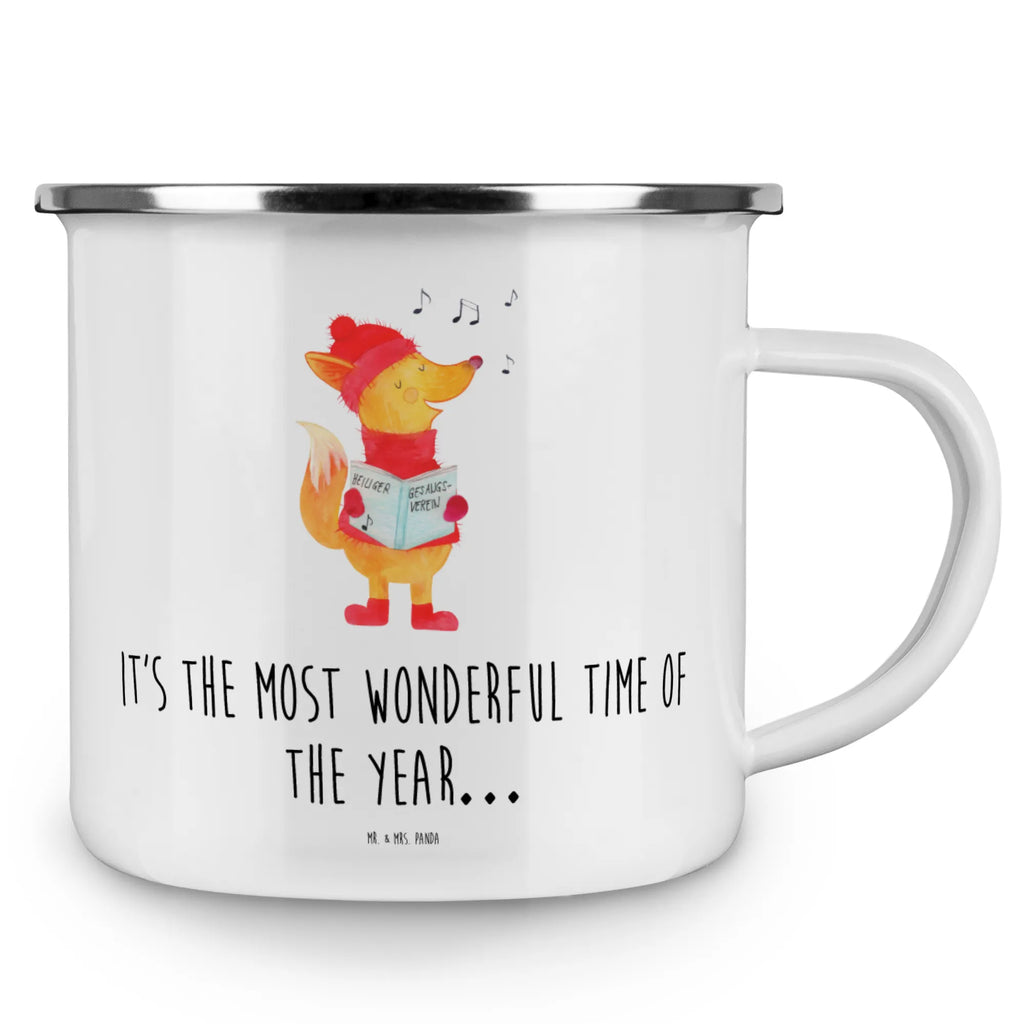 Kempingowy kubek emaliowany lis Śpiewak Emaille Tasse, Teetasse, Emaille Becher, Blechtasse, becher emaille, Tasse, Campingtasse, wandertasse, Teebecher, Tasse Emaille, metallbecher, Kaffeebecher, Emailletasse, blechbecher, Pott, Kaffeetasse, Reisebecher, Trinkbecher, Becher, wanderbecher, Campingbecher, emaillebecher, reisetasse, Metalltasse, Winter, Heiligabend, Nikolaus, Wintermotiv, Weihnachtsdeko, Weihnachten, Advent, Singen, Geschenk Sänger, Weihnachtslieder, Füchse, Sänger, Fuchs